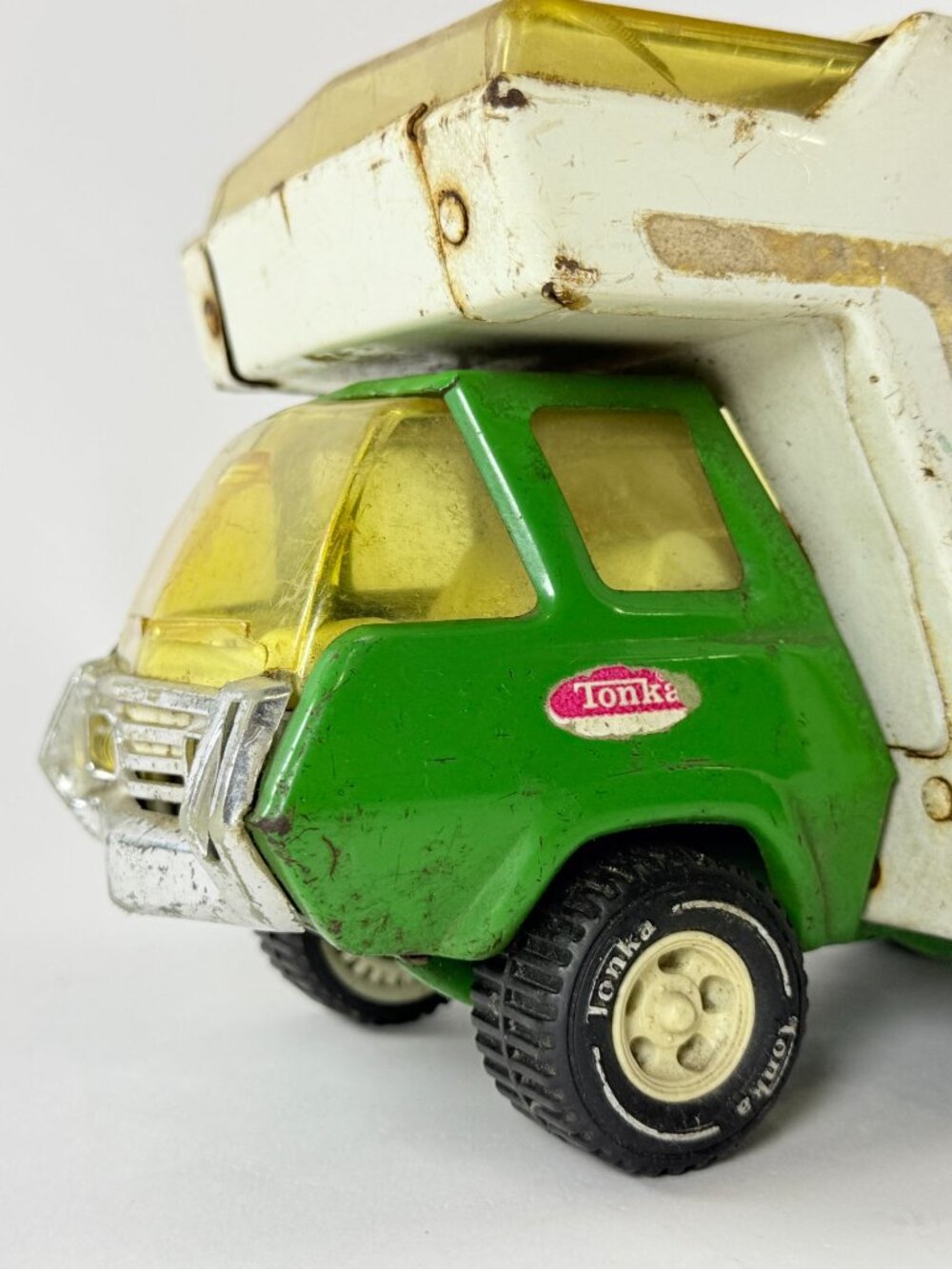 Vintage 1970's Tonka Truck RV 530 Green Camper Motorhome Pressed Steel As Ias